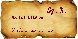 Szalai Nikétás névjegykártya